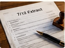 Illustrative 7/12 extract document shown in the supplied reference image