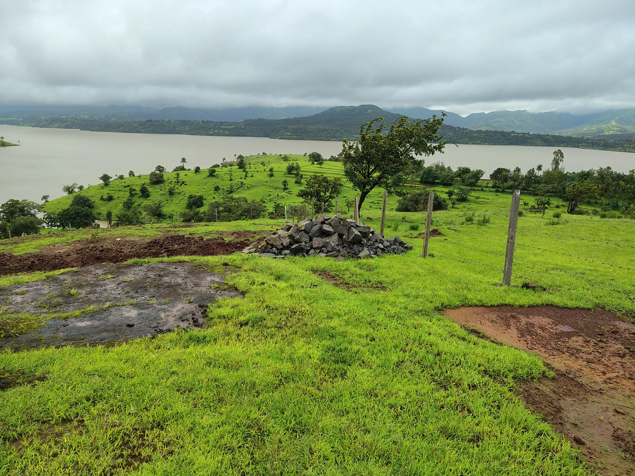 View from the site across the water and ridge